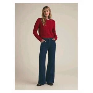 Favorite Daughter Navy Wide-Leg Jeans